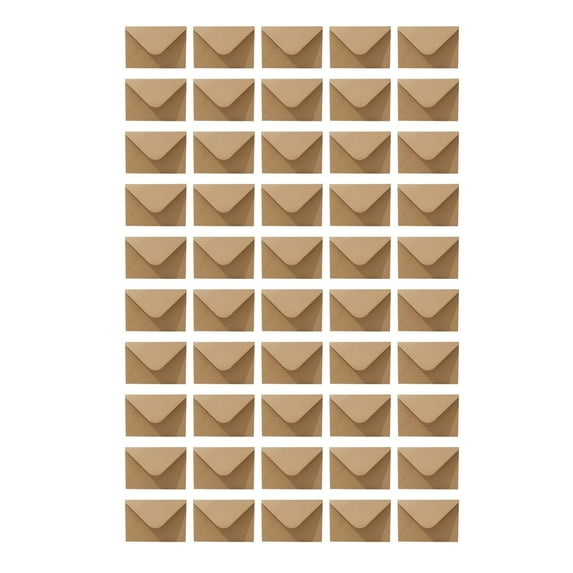 Brown Blank Cards and Envelopes 50 Pack 5x7 Inches Folded Cardstock with Envelopes for DIY Greeting Cards Thank You Cards Invitations and Personal Correspondence