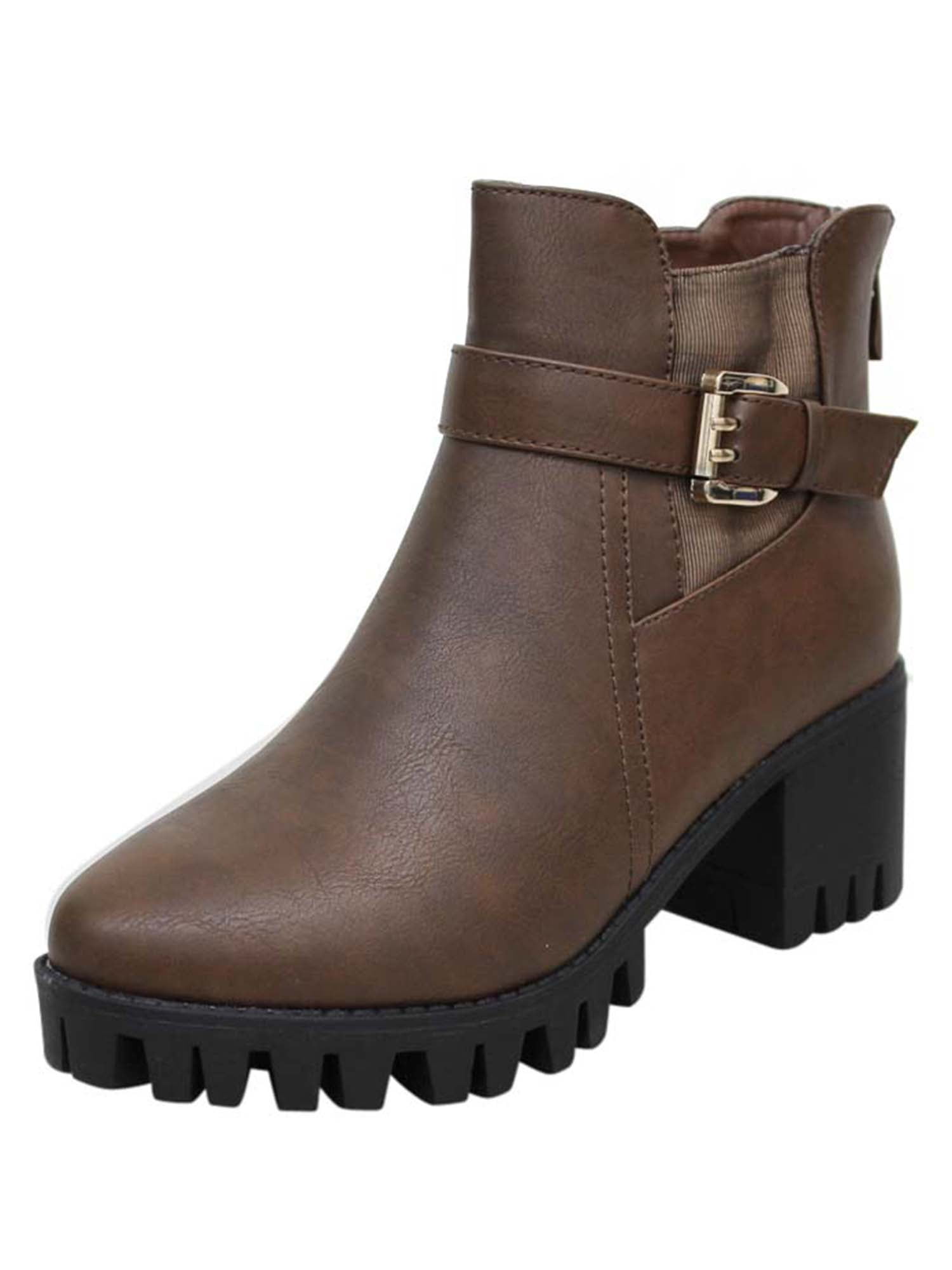 Ladies brown ankle boots size clearance 6