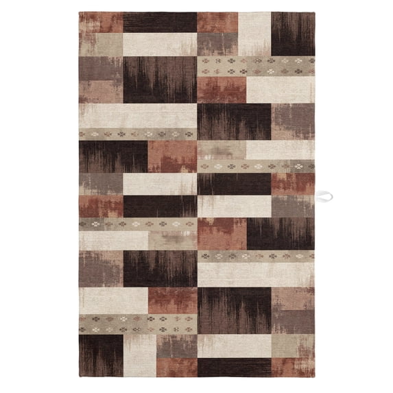 Block Graph Industries Brown Block Kitchen Towels Dish Towel Pack of 1 Floral Terracotta Cream ...