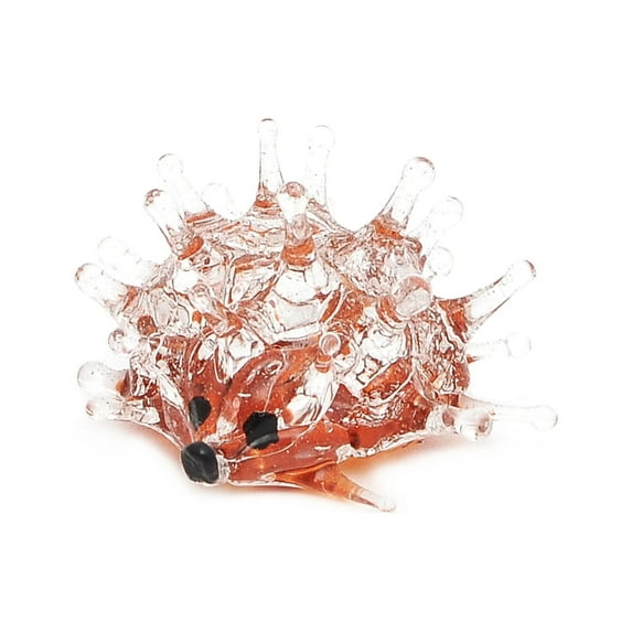 Brown Blowfish Handmade Vietnamese Glass Figurine Statue