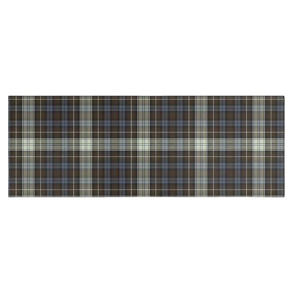 Brown Blue Checkerboard Checkered Pattern Kitchen Rug Mat,Kitchen Runner Rugs Non Skid Washable,Decorative Kitchen Floor Mats for Kitchen,Sink,Laundry,17"X47"