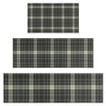 thumbnail image 1 of Brown Blue Checkerboard Checkered Pattern Kitchen Rugs Sets Of 3,Kitchen Runner Rugs Non Skid Washable,Decorative Kitchen Floor Mats for Kitchen,Sink,Laundry,17"x30"+ 17"x47" + 17"x59", 1 of 6