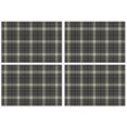 thumbnail image 1 of Brown Blue Checkerboard Checkered Pattern Summer Placemats Table Placemats Set Of 4-Linen Kitchen Washable Placemats Table Mats 11.8"x17.7" Non-Slip Heat Resistant, 1 of 6