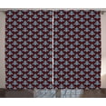 thumbnail image 1 of Ambesonne Brown Blue Curtains 2 Panel Set, Victorian Foliage, 108" x 84", Brown Blue, 1 of 3