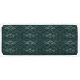 thumbnail image 1 of Brown and Blue Kitchen Mat, Abstract Vintage Floral Design Damask Pattern Ornate Grungy Swirls, Plush Decorative Kitchen Mat with Non Slip Backing, 47" X 19", Teal Brown Pale Blue, by Ambesonne, 1 of 1