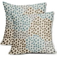 thumbnail image 1 of Brown Blue Pillow Covers 20x20 Set of 2 Boho Design Gray Polka Dot Throw Pillows Modern Art Trendy Print Decorative Outdoor Pillowcase Square Cushion Cover Linen Pillow Case for Home Sofa Couch Bed, 1 of 6