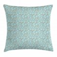 thumbnail image 1 of Brown and Blue Throw Pillow Cushion Cover, Swirling Tree Branches with Leaves Scroll Style Victorian, Decorative Square Accent Pillow Case, 16 X 16 Inches, Pale Caramel and Pale Blue, by Ambesonne, 1 of 2