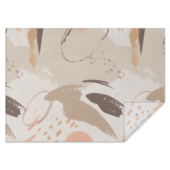 Brown Boho Abstract Pattern Rectangle Tablecloth 60"x84",Waterproof Polyester Rectangle Table Cloth, Wipeable Spillproof Polyester Tablecloth for Dining, Camping, Indoor and Outdoor