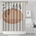 thumbnail image 1 of Brown Boho Abstract and Plant Pattern Shower Curtain 84"x72" ,Bathroom Decorative Shower Curtains Set with 12 Hooks,Modern Waterproof Washable Shower Curtain, 1 of 6