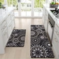 thumbnail image 1 of Brown Boho Anti Fatigue Kitchen Rug Sets 2 Piece, Farmhouse PVC Kitchen Mats for Floor, Waterproof Kitchen Rugs and Mats Non Skid Washable, Kitchen Carpet Rug Runner Sink 18''''x48'''' + 18''''x30'''', 1 of 6