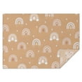 thumbnail image 1 of Brown Boho Bohemia Rainbow Hearts Pattern Rectangle Tablecloth 60"x84",Waterproof Polyester Rectangle Table Cloth, Wipeable Spillproof Polyester Tablecloth for Dining, Camping, Indoor and Outdoor, 1 of 5