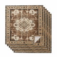 thumbnail image 1 of Brown Boho Cloth Napkins, Retro Western Rustic Ethnic Tribal Patterns Washable and Reusable Dinner Napkins Set of 6, Table Napkin for Kitchen Party Birthday Wedding Hotel Housewarming 20"x20", 1 of 8