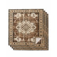 thumbnail image 1 of Brown Boho Cloth Napkins Set of 4 Reusable Dinner Napkins, Retro Western Rustic Ethnic Tribal Patterns Cocktail Napkin Washable Table Napkins for Wedding/Holiday Party/Baby Shower 20"x20", 1 of 7