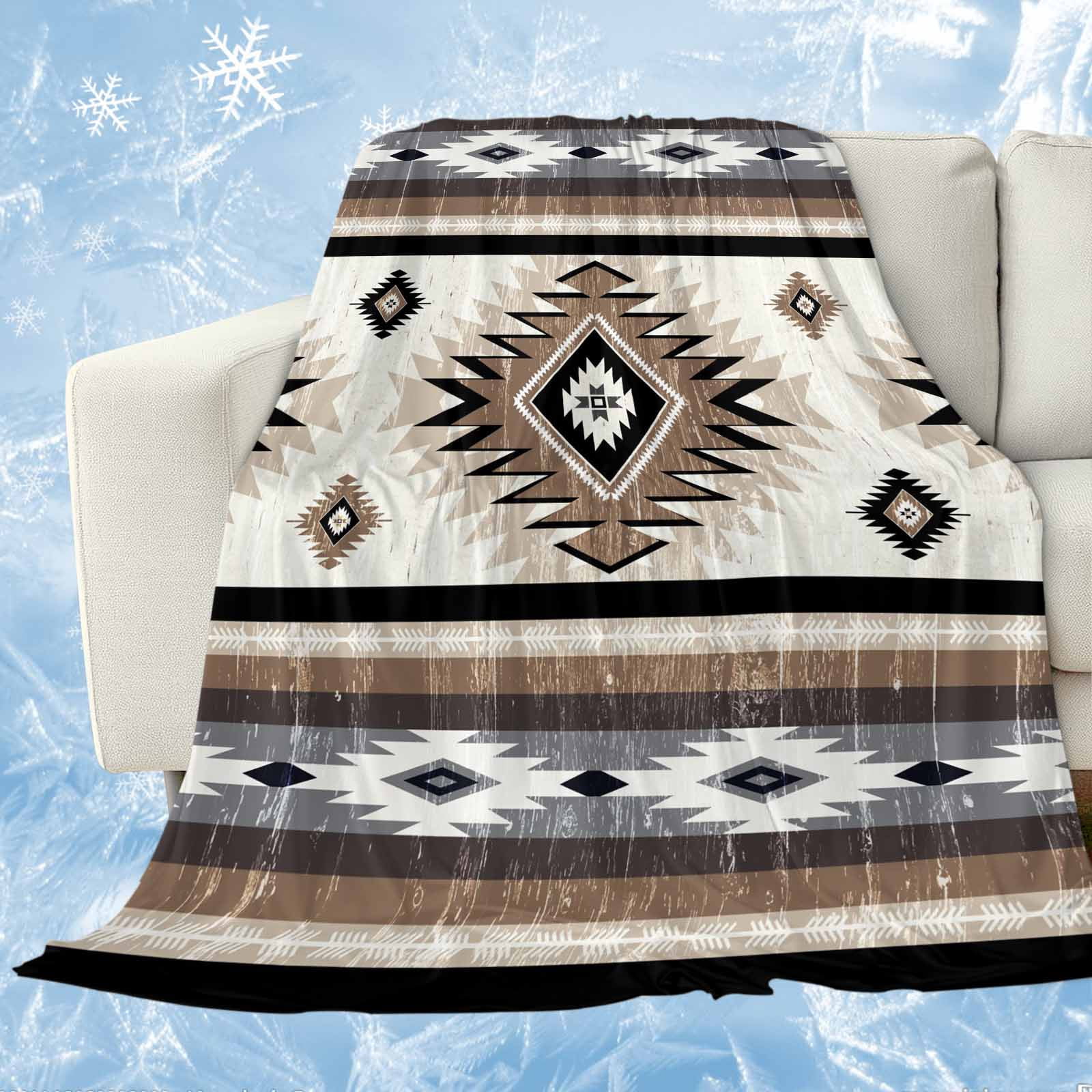 Brown Boho Cooling Blanket,Lightweight Breathable Summer Throw Blanket ...
