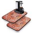 thumbnail image 1 of Brown Boho Drying Mat Heat Resistant Drying Mat for Kitchen Counter Collapsable Bar Mats for Shop Countertops (19.5x12in,Set Of 2), 1 of 7