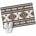thumbnail image 1 of Brown Boho Entryway Rug 2x3 Area Rug Washable Indoor Doormat Small Bathroom Rugs Low Pile Accent Throw Rugs Southwestern Ethnic Aztec Retro Geometric Floor Carpet for Kitchen Bedroom Entrance, 1 of 9