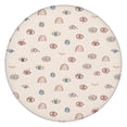 thumbnail image 1 of Brown Boho Eye and Rainbow Pattern Round Fitted Tablecloth with Elastic Edge,Dining Table Cover Waterproof,Outdoor Round Tablecloth for Camping,Dining,Indoor and Outdoor, 1 of 7