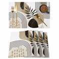 thumbnail image 1 of Brown Boho Geometric Placemats Set of 4, Country Retro Abstract Lines Leaves Placemats for Dining Table, Place Mats for Kitchen Tabletop, Waterproof Wipeable Dining Table Mats Set, 1 of 9