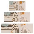 thumbnail image 1 of Brown Boho Geometric and Plant Pattern Kitchen Rugs Sets Of 3,Kitchen Runner Rugs Non Skid Washable,Decorative Kitchen Floor Mats for Kitchen,Sink,Laundry,17"x30"+ 17"x47" + 17"x59", 1 of 6