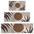 thumbnail image 1 of Brown Boho Geometric and Plant Pattern Kitchen Rugs Sets Of 3,Kitchen Runner Rugs Non Skid Washable,Decorative Kitchen Floor Mats for Kitchen,Sink,Laundry,17"x30"+ 17"x47" + 17"x59", 1 of 6