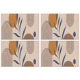 thumbnail image 1 of Brown Boho Geometric and Plant Pattern Summer Placemats Table Placemats Set Of 4-Linen Kitchen Washable Placemats Table Mats 11.8"x17.7"Non-Slip Heat Resistant, 1 of 6