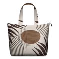 thumbnail image 1 of Brown Boho Geometric and Plant Pattern Travel Tote Bags for Women Carry On,Large Weekender Bags for Women Travel,Multi Functional Duffle Bag for Work,Shopping,Sports, 1 of 5