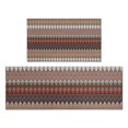thumbnail image 1 of Brown Boho Geometric Triangles and Rhombuses Pattern Kitchen Rugs Sets Of 2,Anti Fatigue Kitchen Mat Rugs Non Slip Washable,Decorative Kitchen Floor Mats for Kitchen,Sink,Laundry,17"x30"+17"x47", 1 of 7