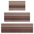 thumbnail image 1 of Brown Boho Geometric Triangles and Rhombuses Pattern Kitchen Rugs Sets Of 3,Kitchen Runner Rugs Non Skid Washable,Decorative Kitchen Floor Mats for Kitchen,Sink,Laundry,17"x30"+ 17"x47" + 17"x59", 1 of 6