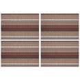 thumbnail image 1 of Brown Boho Geometric Triangles and Rhombuses Pattern Summer Placemats Table Placemats Set Of 4-Linen Kitchen Washable Placemats Table Mats 11.8"x17.7" Non-Slip Heat Resistant, 1 of 6