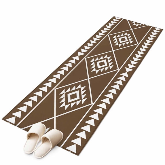 Brown Boho Kitchen Runner Rug 2x6 Washable Runners for Hallway Non Slip ...