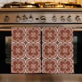 thumbnail image 1 of Brown Boho Kitchen Towels Set of 2, Retro Farmhouse Abstract Floral Motifs Absorbent Dish Towels for Kitchen, Microfiber Hand Towel, Quick Drying Tea Towel for Cleaning Decorative Dishcloths, 1 of 7