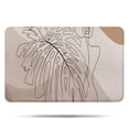 thumbnail image 1 of Brown Boho Line Art Plant Pattern Bathroom Rugs Mat,Non Slip Microfiber Bathroom Rug,Rubber Backing,Soft Bathroom Mats for Bathroom Floor,Tub and Shower,17x27in(43x68cm), 1 of 5
