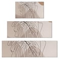 thumbnail image 1 of Brown Boho Line Art Plant Pattern Kitchen Rugs Sets Of 3,Kitchen Runner Rugs Non Skid Washable,Decorative Kitchen Floor Mats for Kitchen,Sink,Laundry,17"x30"+ 17"x47" + 17"x59", 1 of 6