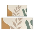 thumbnail image 1 of Brown Boho Plant Pattern Kitchen Rugs Sets Of 2,Anti Fatigue Kitchen Mat Rugs Non Slip Washable,Decorative Kitchen Floor Mats for Kitchen,Sink,Laundry,17"x30"+17"x47", 1 of 7