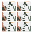 thumbnail image 1 of Brown Boho Plant Pattern Summer Placemats Table Placemats Set Of 6-Linen Kitchen Washable Placemats Table Mats 11.8"x17.7"Non-Slip Heat Resistant, 1 of 5