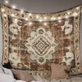 thumbnail image 1 of Brown Boho Tapestry for Bedroom Wall Hanging Tapestry, Retro Western Rustic Ethnic Tribal Patterns Ceiling Backdrop Tapestries Poster Blanket Wall Decor for Teens Room Living Room Dorm 39" x 59", 1 of 8