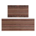 thumbnail image 1 of Brown Boho Tribal Hexagons and Stripes Pattern Kitchen Rugs Sets Of 2,Anti Fatigue Kitchen Mat Rugs Non Slip Washable,Decorative Kitchen Floor Mats for Kitchen,Sink,Laundry,17"x30"+17"x47", 1 of 7