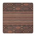 thumbnail image 1 of Brown Boho Tribal Hexagons and Stripes Pattern Square Fitted Tablecloth with Elastic Edge,Square Table Cover,Washable Elastic Table Cover for Home Kitchen Party Decor 34"x34", 1 of 6