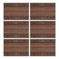 thumbnail image 1 of Brown Boho Tribal Hexagons and Stripes Pattern Summer Placemats Table Placemats Set Of 6-Linen Kitchen Washable Placemats Table Mats 11.8"x17.7" Non-Slip Heat Resistant, 1 of 5