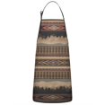 thumbnail image 1 of Brown Boho Tribal Trees and Diamonds Apron-Garden Aprons for Women with Pockets-Cotton Linen Waterproof Kitchen Cooking Gardening Aprons Adjustable for Kitchen,Cooking,BBQ and Salon 33x27 Inch, 1 of 7