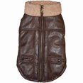 thumbnail image 1 of Brown Bomber Dog Jacket, Small, 1 of 1