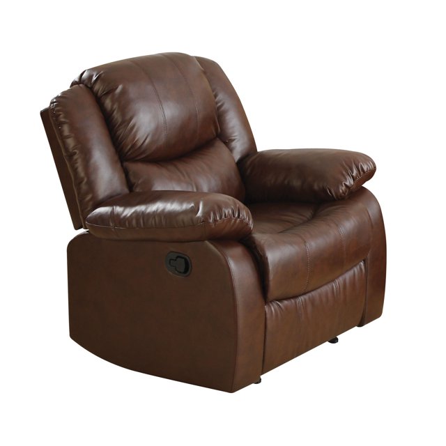 Brown Bonded Leather Recliner
