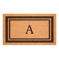 thumbnail image 1 of Brown Border Monogram Doormat (Letter A), 1 of 7