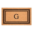 thumbnail image 1 of Brown Border Monogram Doormat (Letter G), 1 of 7