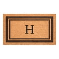 thumbnail image 1 of Brown Border Monogram Doormat (Letter H), 1 of 7
