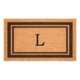 thumbnail image 1 of Brown Border Monogram Doormat (Letter L), 1 of 7
