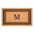 thumbnail image 1 of Brown Border Monogram Doormat (Letter M), 1 of 7