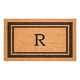thumbnail image 1 of Brown Border Monogram Doormat (Letter R), 1 of 7