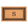 thumbnail image 1 of Brown Border Monogram Doormat (Letter S), 1 of 7