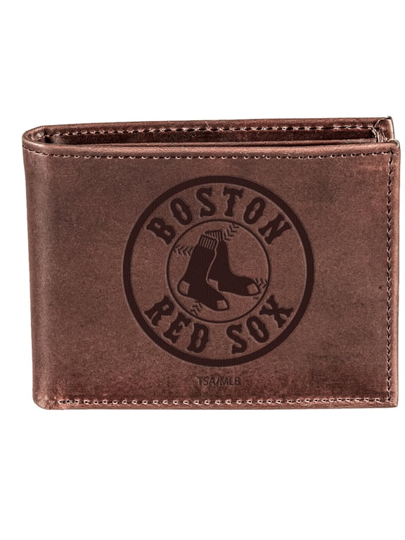 Brown Boston Red Sox Bi-Fold Leather Wallet